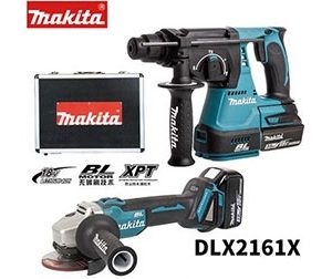 Bộ sản phẩm máy khoan, máy mài Makita DLX2161X Bộ sản phẩm máy khoan, máy mài Makita DLX2161X