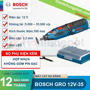 Máy cắt xoay đa năng pin Bosch GRO 12V-35 (Solo) Máy cắt xoay đa năng pin Bosch GRO 12V-35 (Solo)