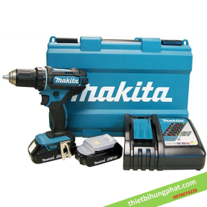Máy khoan, vặn vít dùng pin DDF485SFE (kèm 2 pin 3.0   sạc) Máy khoan, vặn vít dùng pin DDF485SFE (kèm 2 pin 3.0   sạc)