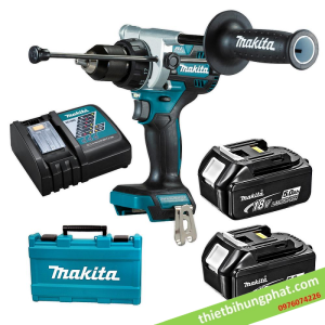 Máy khoan búa,  vặn vít dùng pin Makita DHP486RTE( kèm 02 pin 5.0Ah+ sạc nhanh) Máy khoan búa,  vặn vít dùng pin Makita DHP486RTE( kèm 02 pin 5.0Ah+ sạc nhanh)