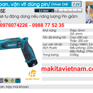 Máy khoan, vặn vít dùng pin Makita DF010DSE Máy khoan, vặn vít dùng pin Makita DF010DSE