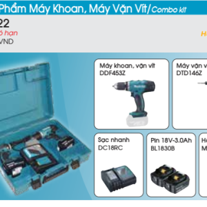 Bộ sản phẩm máy khoan, vặn vít Makita DLX2022 Bộ sản phẩm máy khoan, vặn vít Makita DLX2022