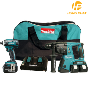 Bộ sản phẩm máy khoan, máy vặn vít Makita DLX2071PM1 Bộ sản phẩm máy khoan, máy vặn vít Makita DLX2071PM1