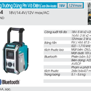 Loa dùng pin và điện Makita DMR114 Loa dùng pin và điện Makita DMR114