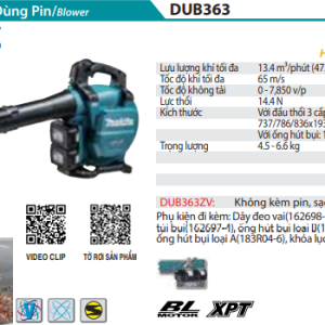 Máy thổi dùng pin Makita DUB363Z (không kèm pin sạc) Máy thổi dùng pin Makita DUB363Z (không kèm pin sạc)