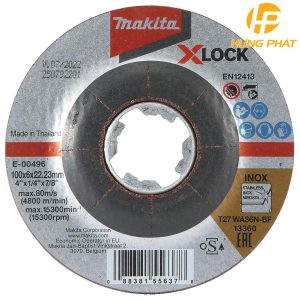 Đá Mài Makita Cho INOX(X-LOCK/100x6x22.23/WA36N) Đá Mài Makita Cho INOX(X-LOCK/100x6x22.23/WA36N)