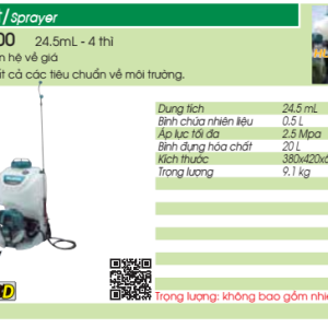 Máy phun thuốc chạy xăng Makita EVH2000 Máy phun thuốc chạy xăng Makita EVH2000