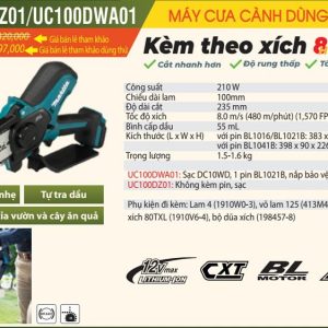 Máy cưa cành dùng pin Makita UC100D (100MM) (12V MAX) Máy cưa cành dùng pin Makita UC100D (100MM) (12V MAX)