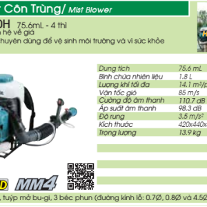 Máy phun khử khuẩn chạy xăng Makita PM7650H Máy phun khử khuẩn chạy xăng Makita PM7650H