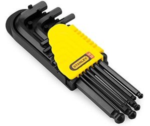 Bộ lục giác bi 9 chi tiết hệ mét Stanley 69-256 1.5mm-10mm Bộ lục giác bi 9 chi tiết hệ mét Stanley 69-256 1.5mm-10mm