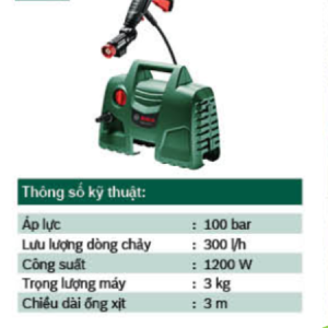 Máy phun rửa áp lực Bosch Aquatak AQT 100 Máy phun rửa áp lực Bosch Aquatak AQT 100