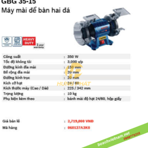 Máy mài bàn Bosch GBG 35-15 Máy mài bàn Bosch GBG 35-15