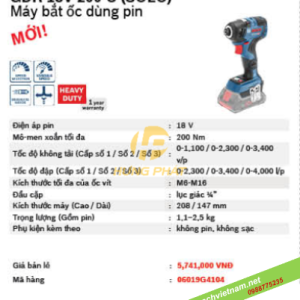 Máy vặn vít dùng pin Bosch GDR 18V-200 C (SOLO) Máy vặn vít dùng pin Bosch GDR 18V-200 C (SOLO)