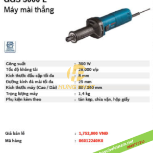 Máy mài thẳng Bosch GGS 3000L Máy mài thẳng Bosch GGS 3000L
