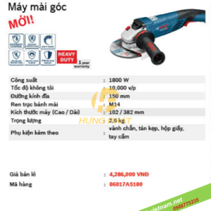 Máy mài cầm tay Bosch GWS 18-150 L Máy mài cầm tay Bosch GWS 18-150 L