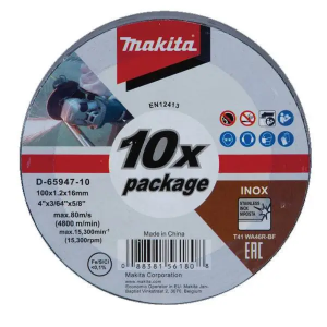 Đá cắt inox mỏng Makita 100X1.0X16//WA46R D-65947 Đá cắt inox mỏng Makita 100X1.0X16//WA46R D-65947