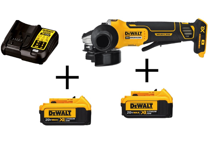 Máy mài cầm tay Dewalt DCG413P2 20Vmax/BL(kèm 02 pin 5.0Ah+ sạc)