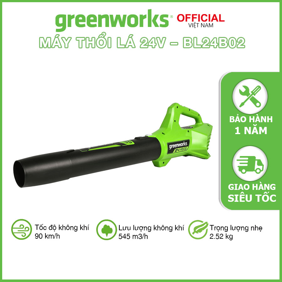 Máy thổi lá Greenworks dùng Pin 24V – BLG306