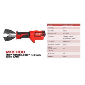 Máy cắt cáp đồng nhôm Milwaukee M18 HCC-0C Máy cắt cáp đồng nhôm Milwaukee M18 HCC-0C