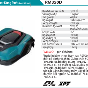 Máy Cắt Cỏ Robot Dùng Pin Makita RM350D Máy Cắt Cỏ Robot Dùng Pin Makita RM350D